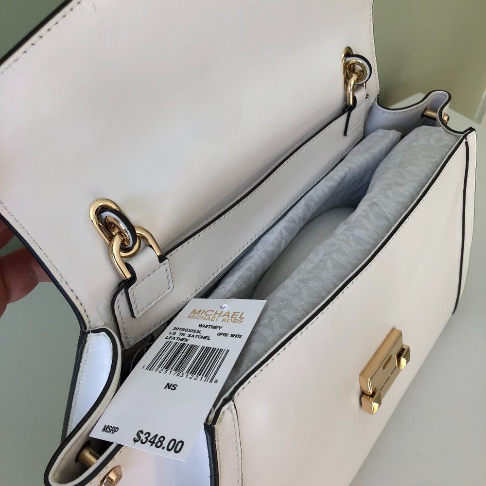 Michael Kors Whitney Large Leather Satchel - Picture 5 of 8